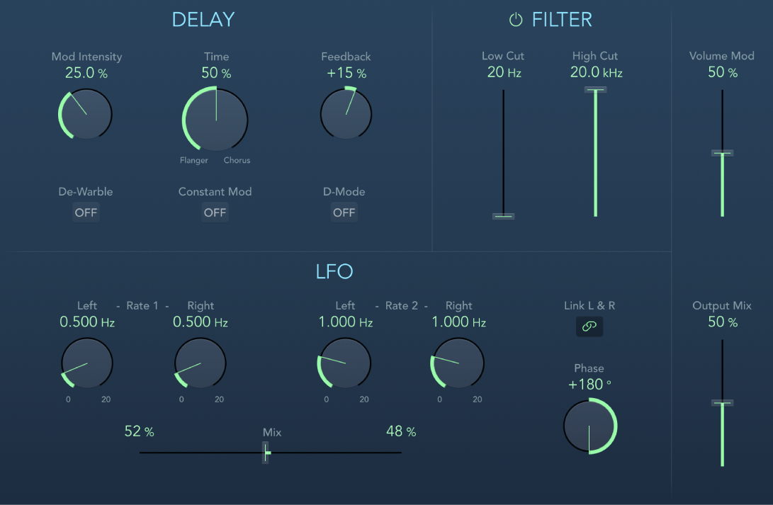 Modulation Delay 윈도우.