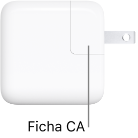 O adaptador de corrente USB-C de 30 W.