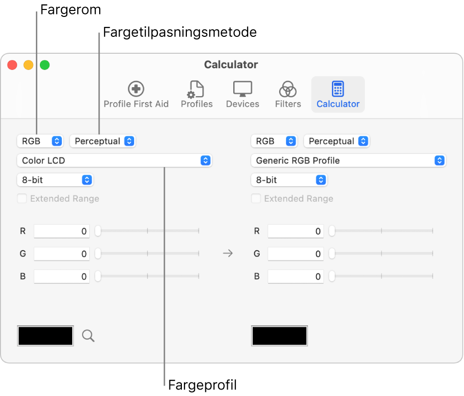 Fargekalkulatoren.