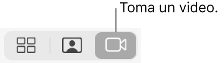 El botón Video (que puedes usar para grabar un video).