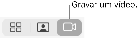 O botão “Vídeo” (onde pode gravar um vídeo).