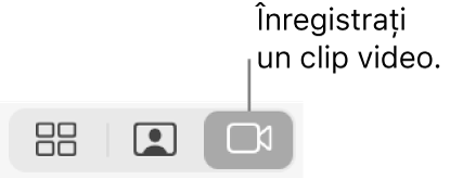 Butonul Video (unde puteți înregistra un clip video).