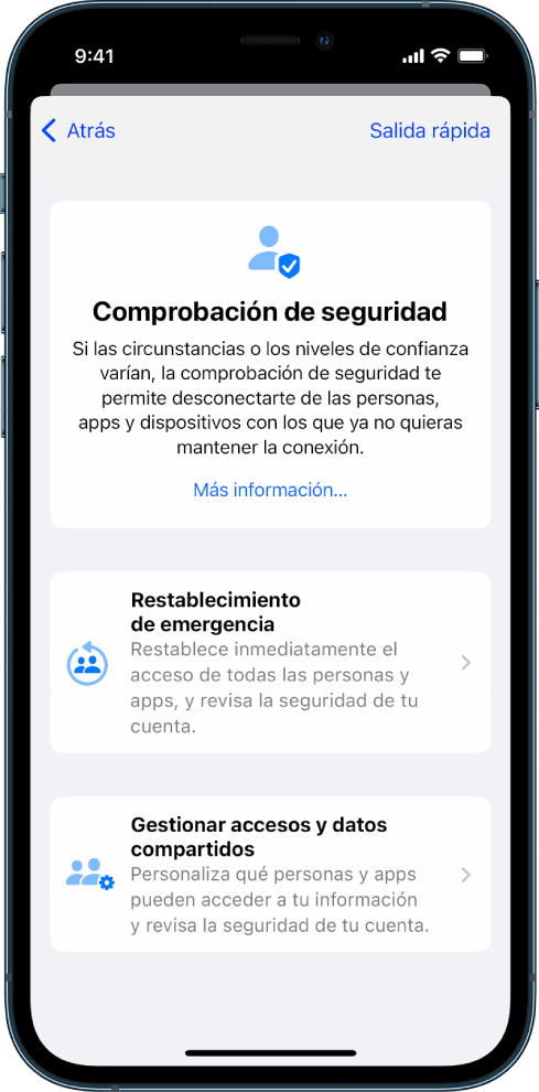 Un iPhone muestra la pantalla de comprobación de seguridad.