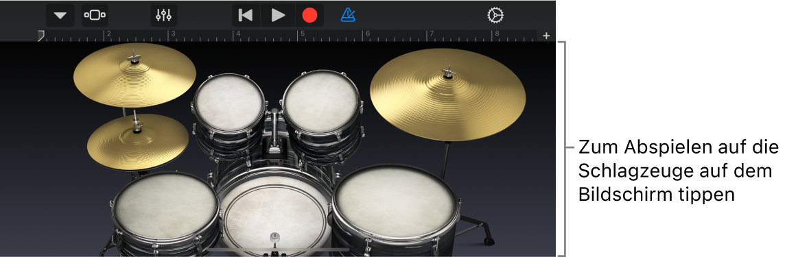 Touch-Instrument Schlagzeug