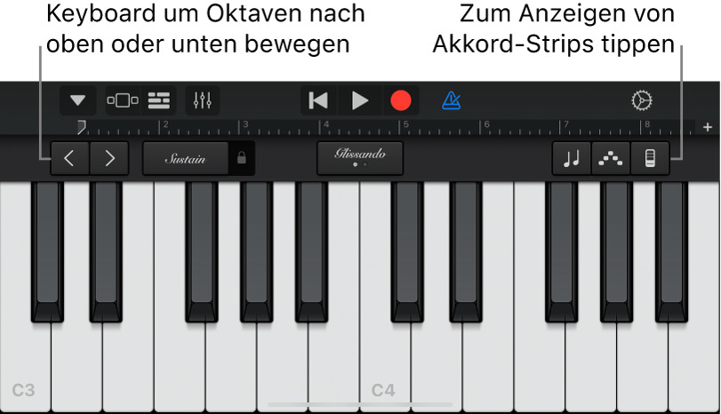 Touch-Instrument „Keyboard“