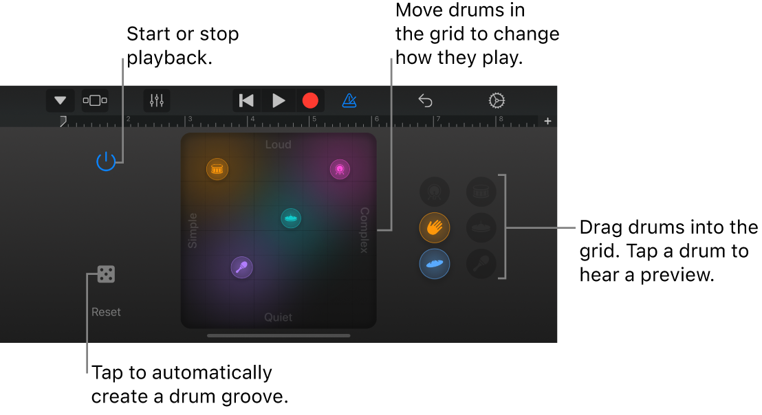 Smart Drums Touch Instrument