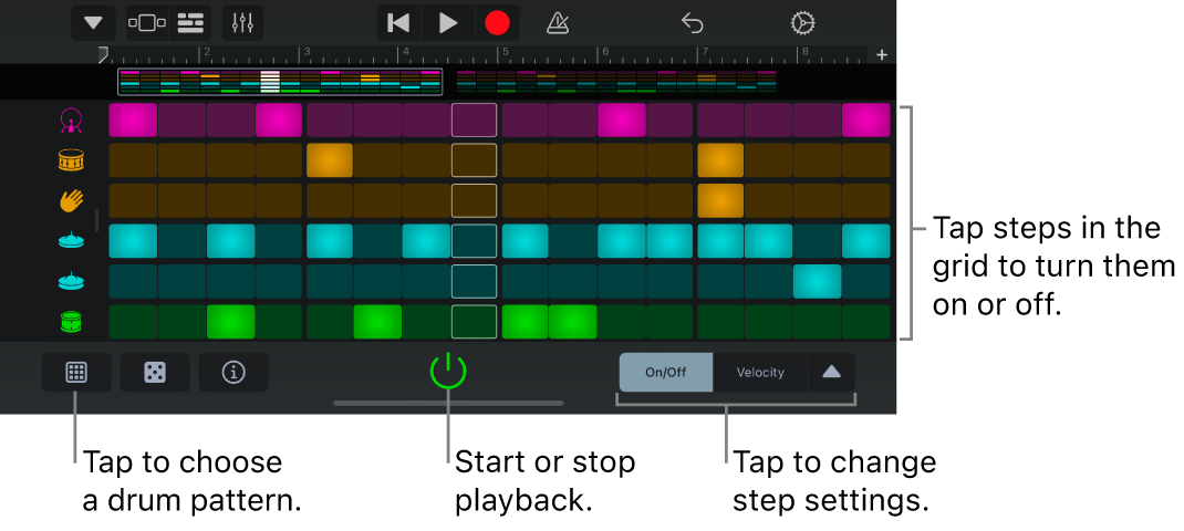 Beat Sequencer Touch Instrument