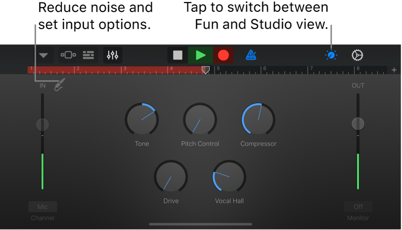 Audio Recorder Studio View