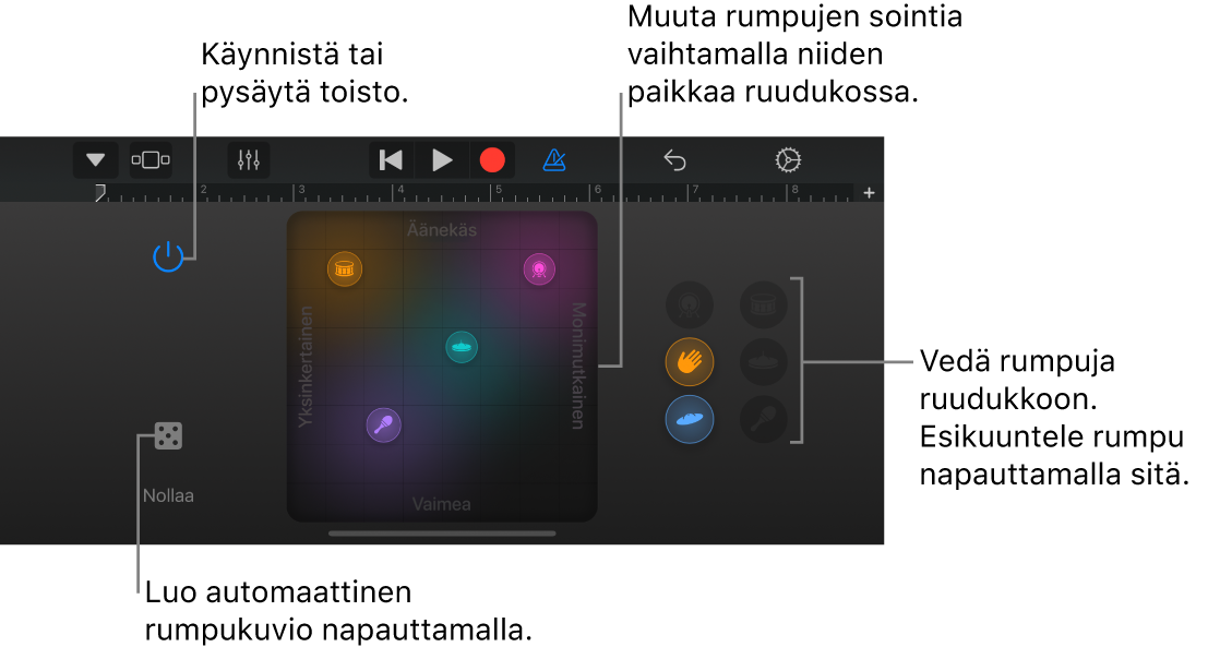 Smart Drums -kosketusinstrumentti