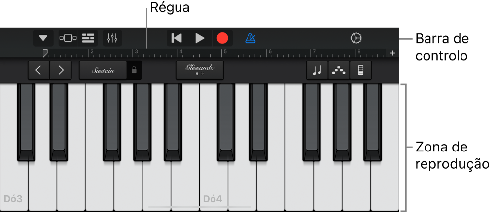 Instrumento táctil com a área de ensaio visível