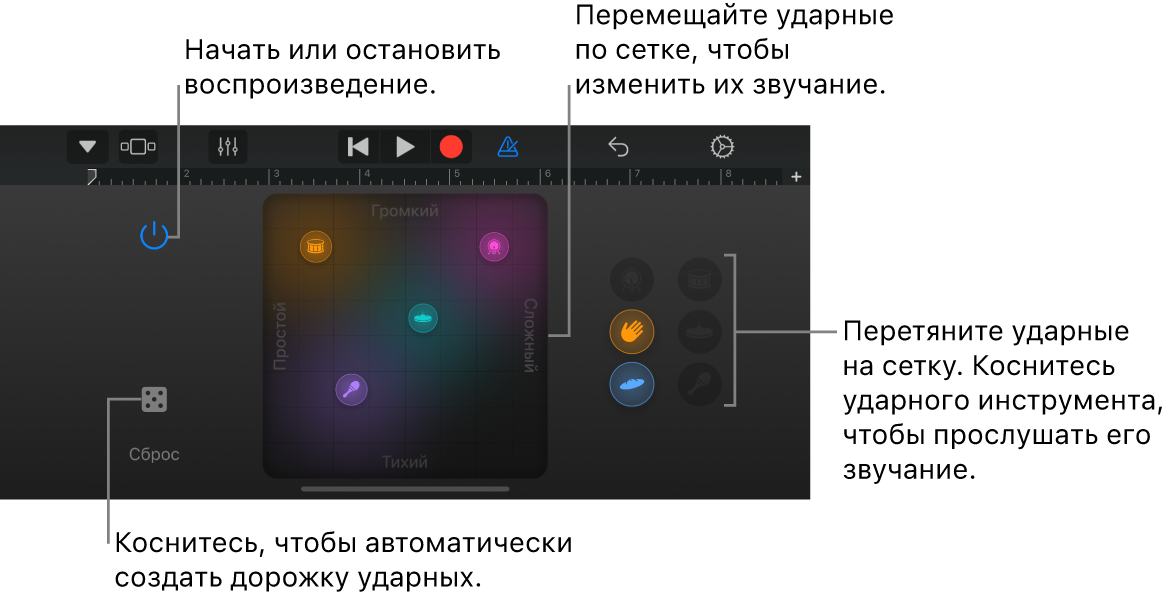 Инструмент Smart Drums (Touch-инструмент)