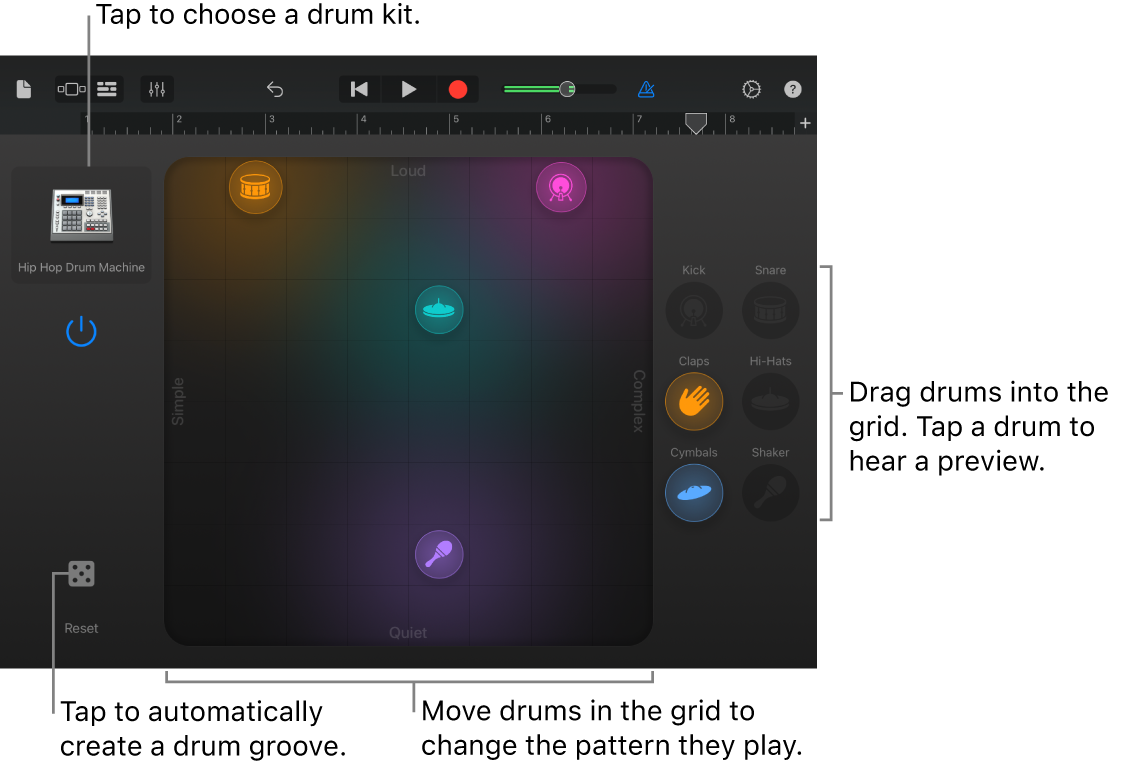 Smart Drums Touch Instrument