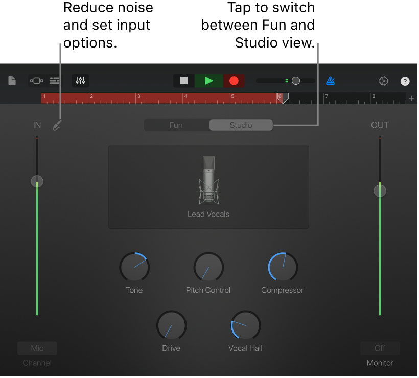 Audio Recorder Studio View