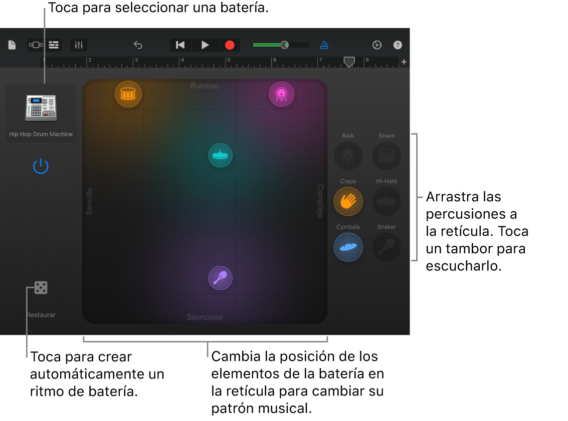 Instrumento táctil Smart Drums