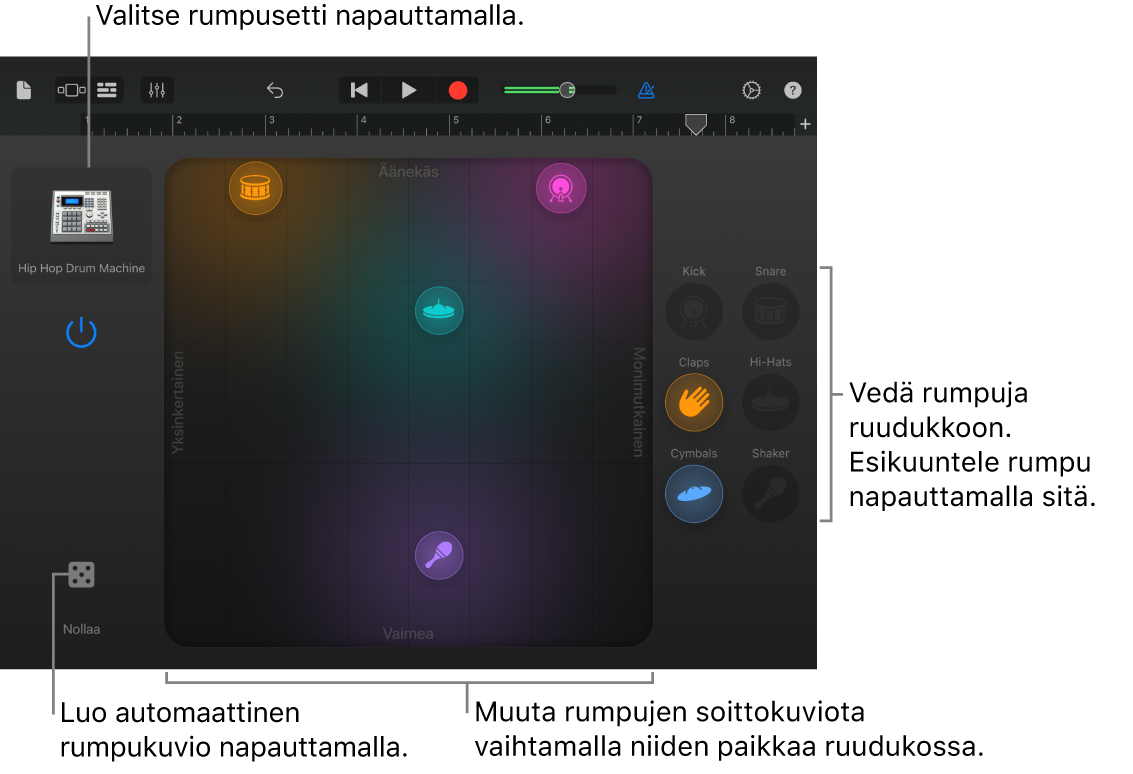 Smart Drums -kosketusinstrumentti