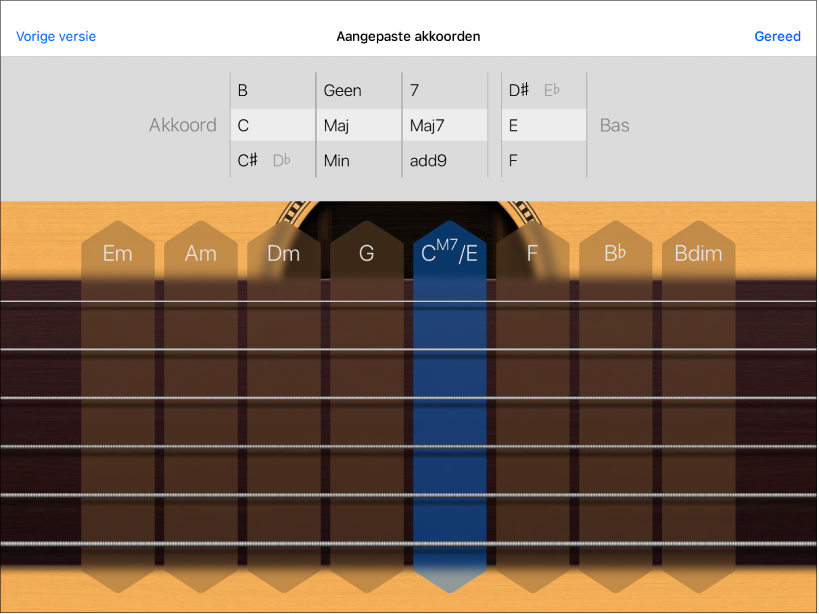 Wieltjes voor aangepaste akkoorden