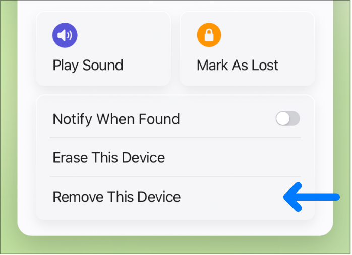 The Remove This Device button.