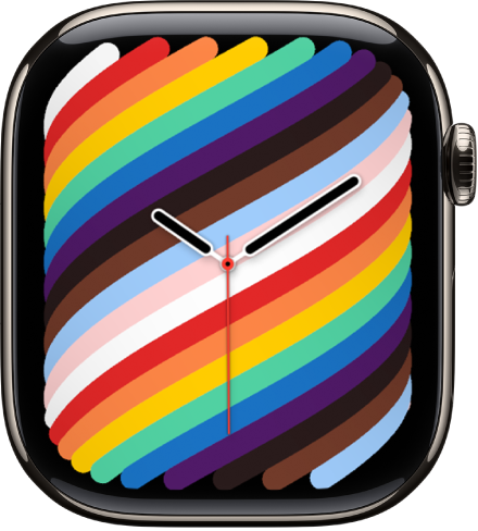 The Pride Woven watch face using the full-screen style.