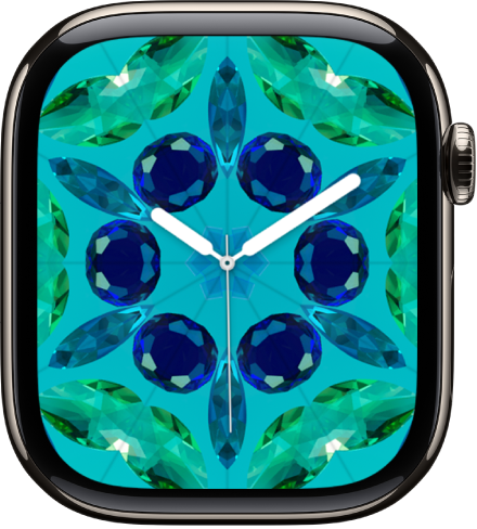 The Kaleidoscope watch face, where you can add complications and adjust the watch face patterns.