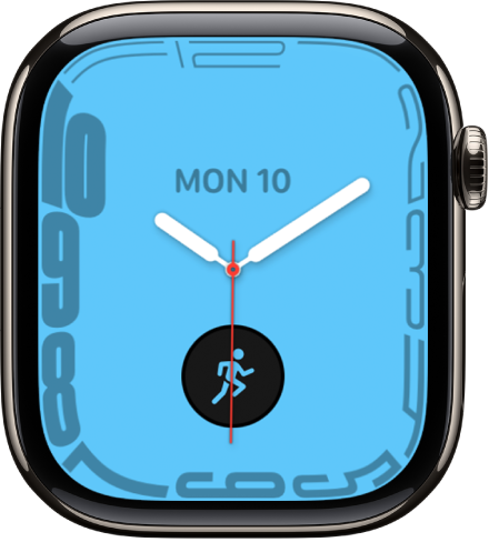 The Contour watch face with the Workout complication in the middle.