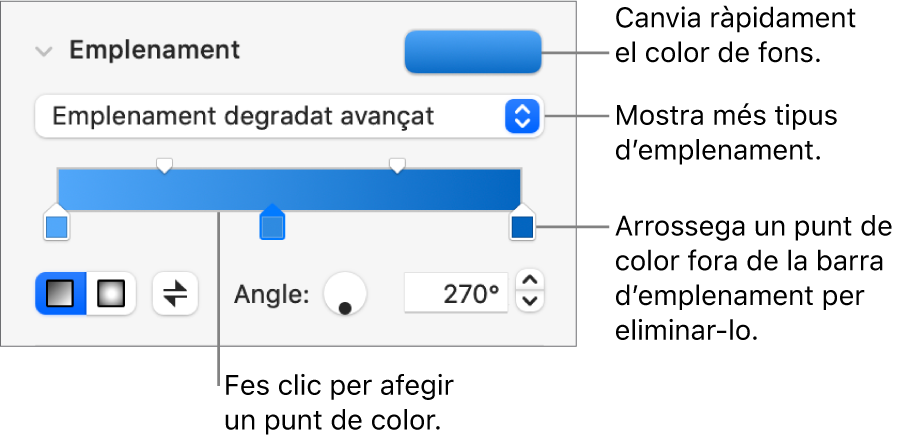 Control per omplir objectes amb colors.