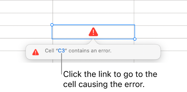 A cell error link.