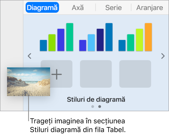 Tragerea unei imagini în stilurile de diagramă pentru a crea un nou stil.