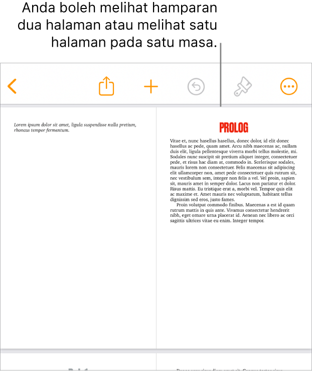 Dokumen dengan halaman yang dilihat sebagai hamparan dua halaman.