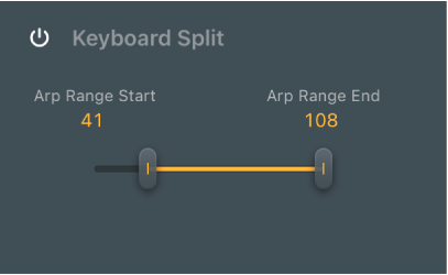 Abbildung. Parameter „Arpeggiator Keyboard“.