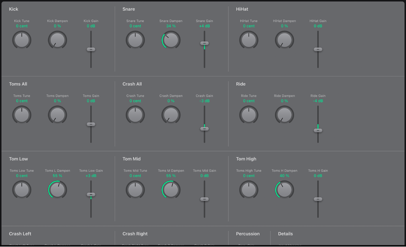 Abbildung. Benutzeroberfläche von Drum Kit Designer