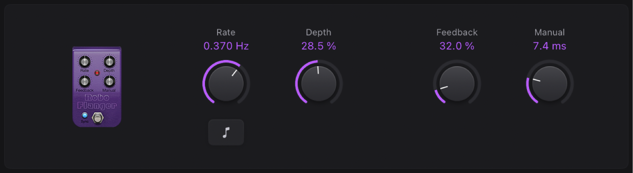 Figure. Robo Flanger stompbox window.