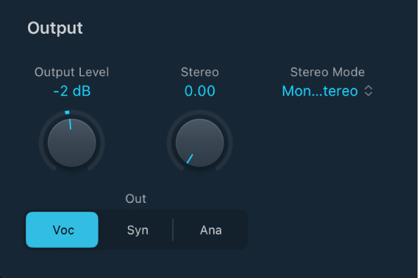 Figure. EVOC 20 TrackOscillator Output parameters.