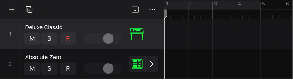 Figure. Selected software instrument track.