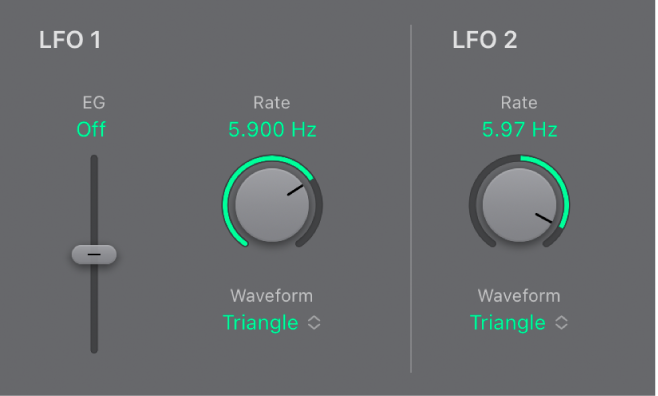 Figure. ES2 LFO parameters.