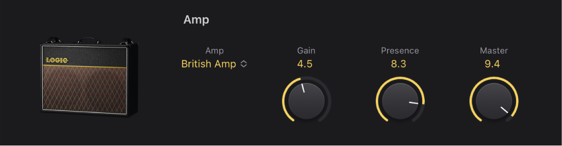 Figure. Amp Designer Amp model parameters.