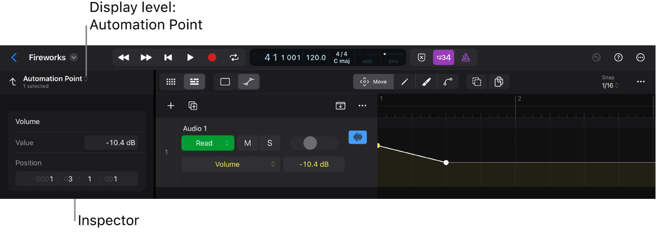 Figure. Automation Point inspector.