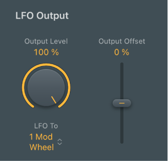 Figure. Paramètres de sortie de Modulator LFO.
