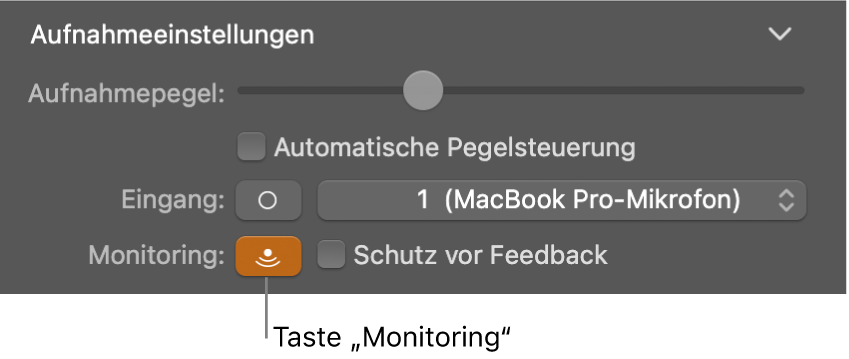 Taste „Monitoring“ im Informationsfenster „Smart Controls“