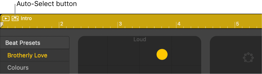 Drummer Auto-Select button.
