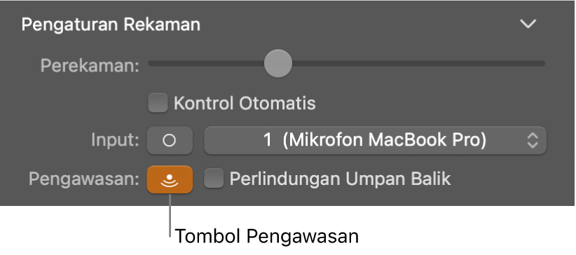 Tombol Pengawasan di inspektur Smart Control.