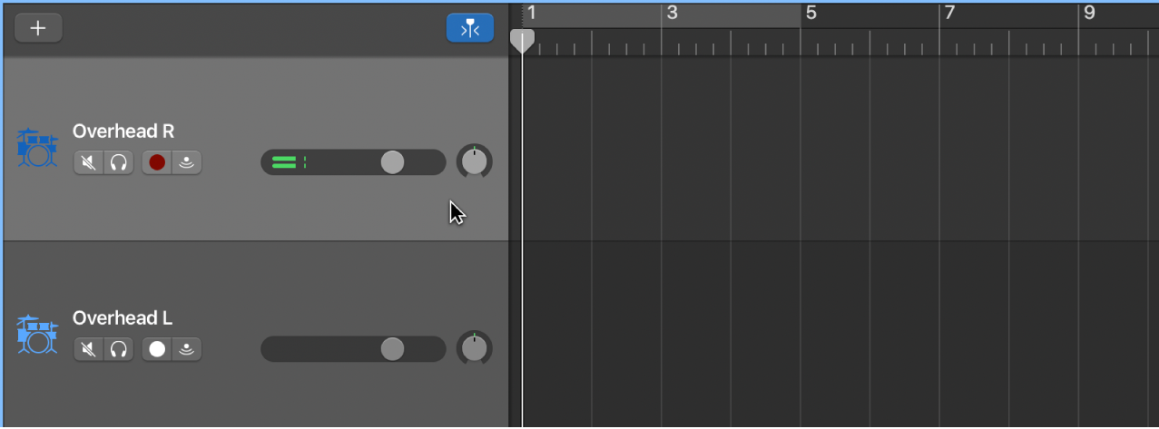 Selezione dell’intestazione di una traccia audio.