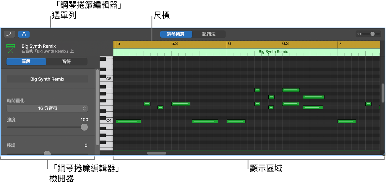 鋼琴捲簾編輯器。