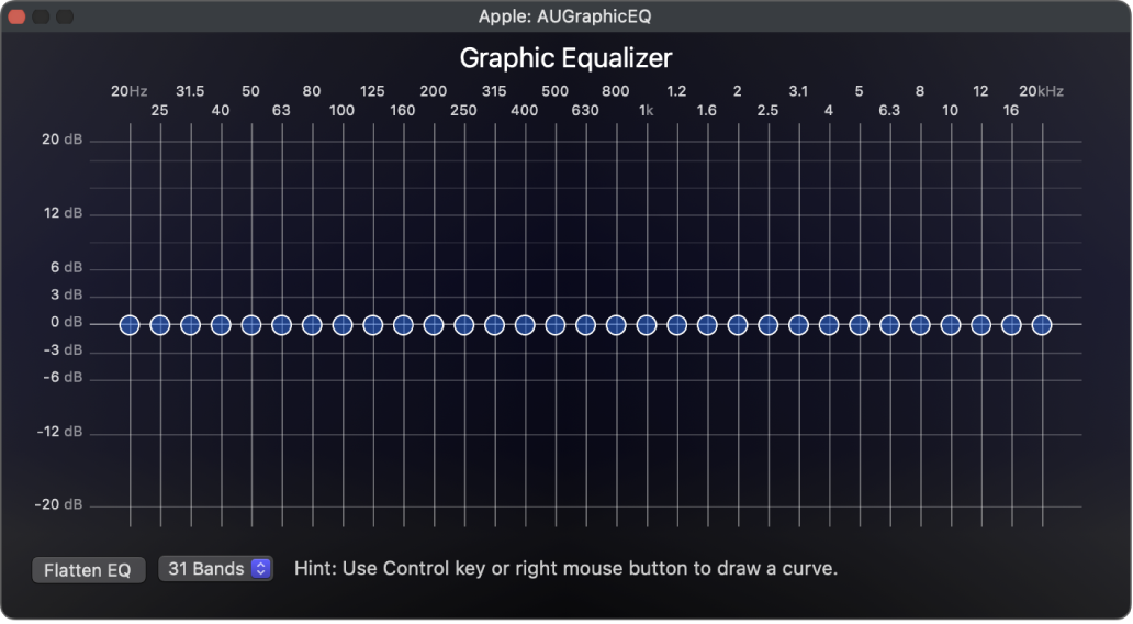 Graphic Equalizer window