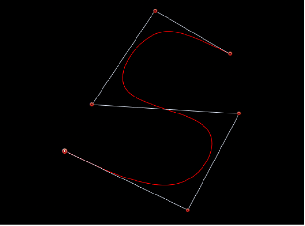 Visor con una curva S creada con tiradores B-Spline