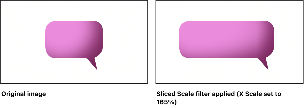 Canvas showing effect of Sliced Scale filter