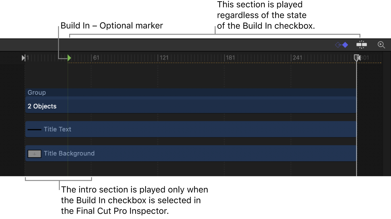 Build In - Optional marker in Timeline