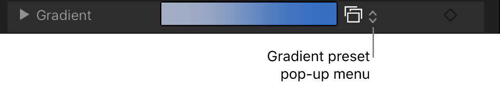 Collapsed gradient controls in Inspector