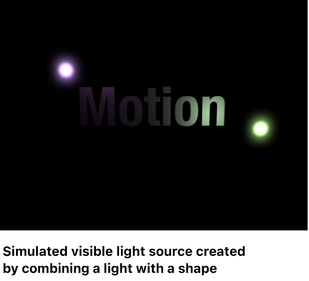 Canvas showing simulated visible light source