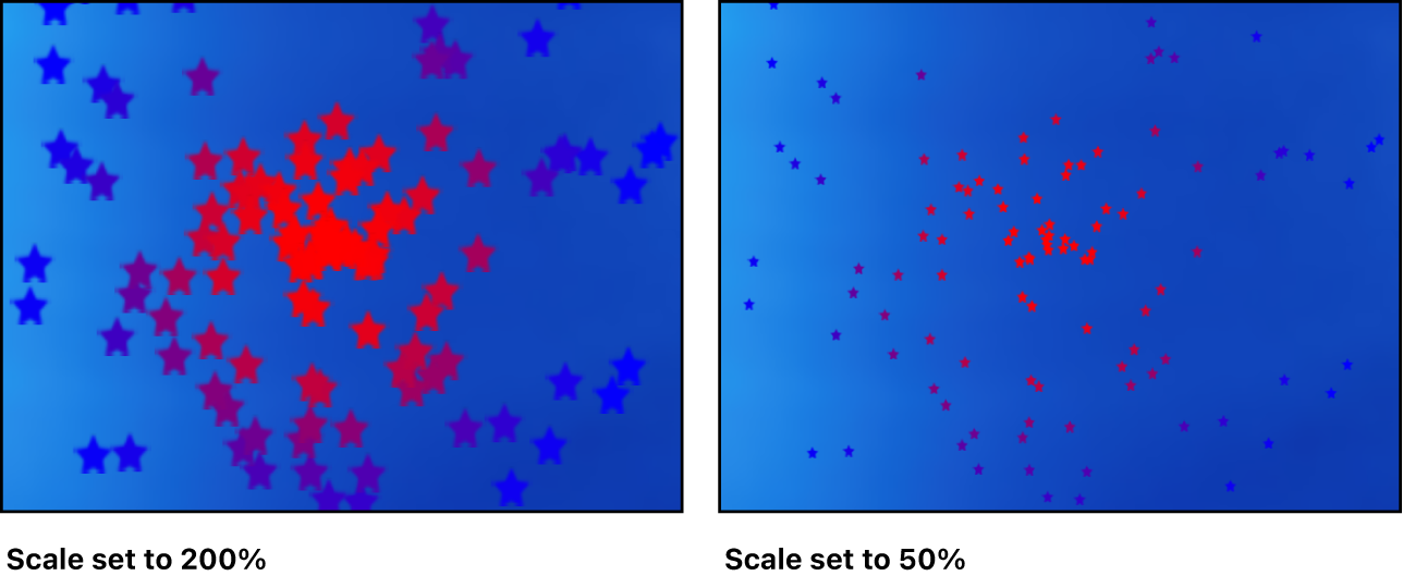 Canvas showing effect of Scale parameter