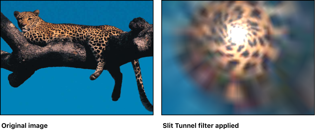 Canvas showing effect of Slit Tunnel filter